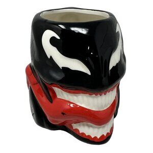 Marvel Venom Coffee Mug 3 D Molded Head 16 oz Ceramic Button Pin Loot Crate 2015